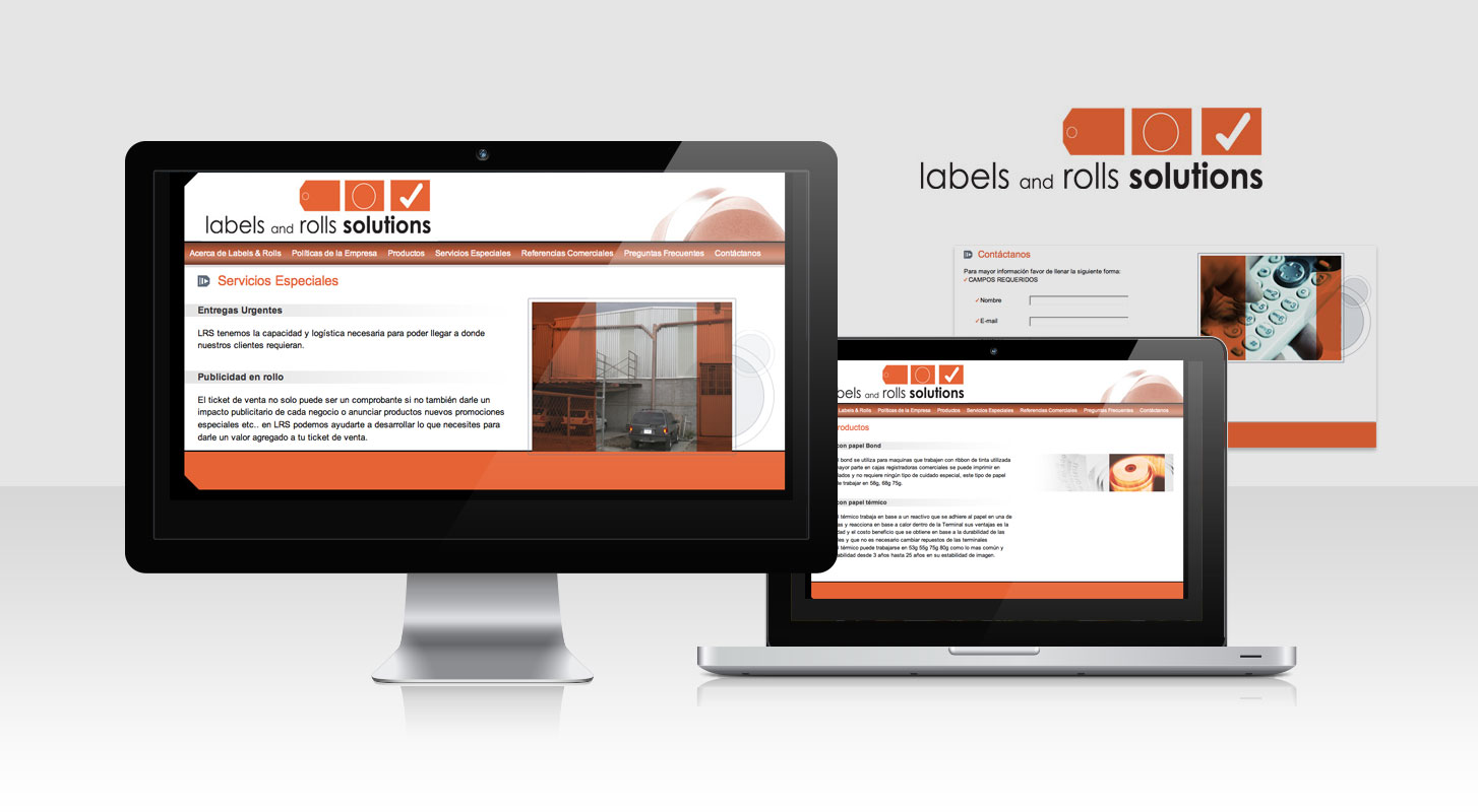 Labels and rolls solutions sitio web